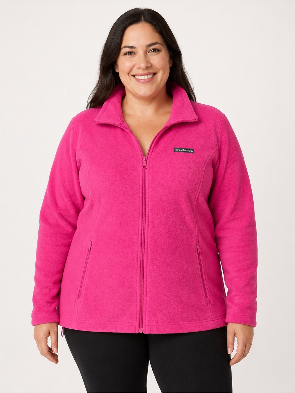 Columbia Women’s XXL Hot Pink Fleece Full Zip Jacket Zip Pockets